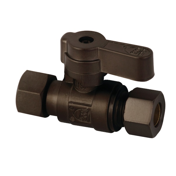 Kingston Brass KF3330ORB 3/8" Swivel X 3/8" OD Comp Straight Stop Valve, Oil Rubbed Bronze KF3330ORB - main